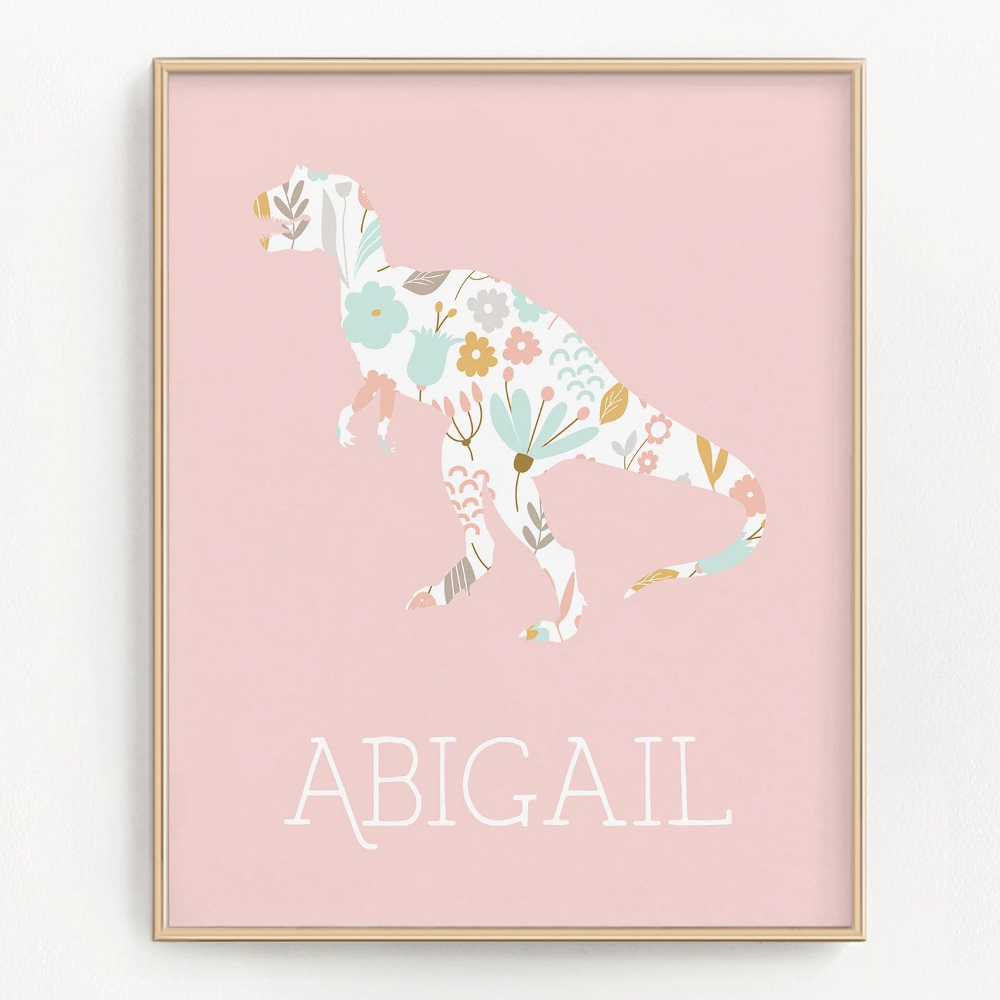 Personalized T-Rex Art Print