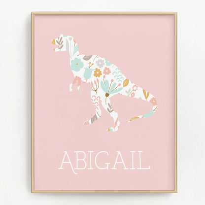 Personalized T-Rex Art Print