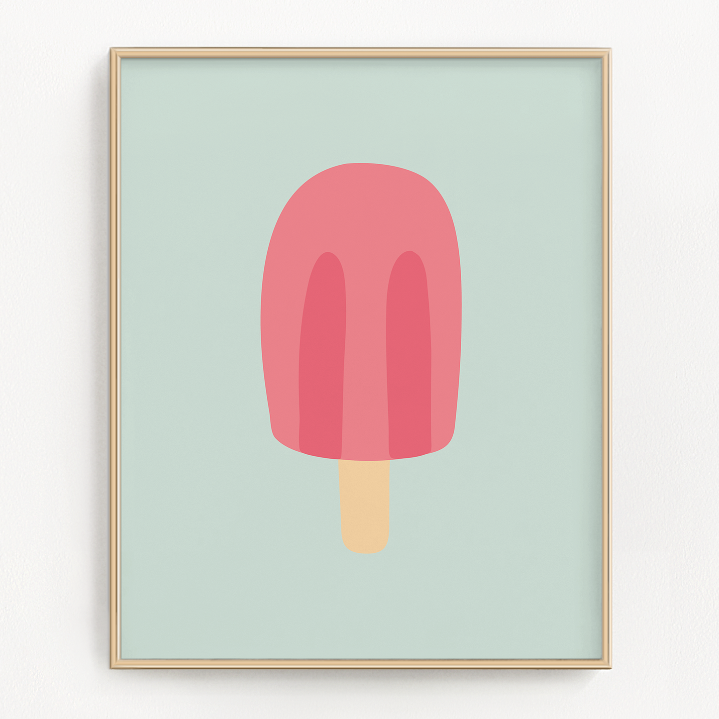 Pink popsicle wall art