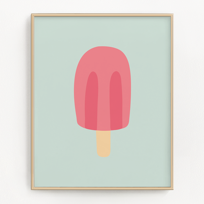 Pink popsicle wall art