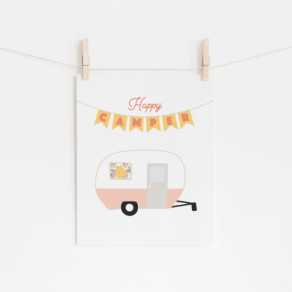 Happy Camper Art Print
