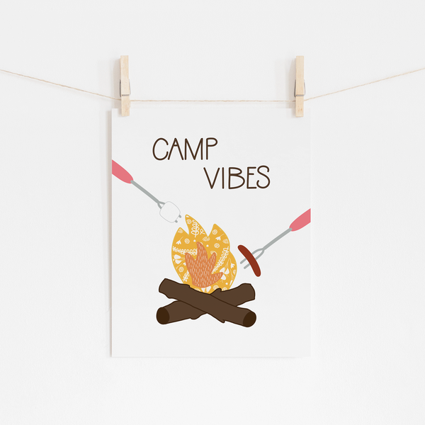 Camp Vibes Art Print
