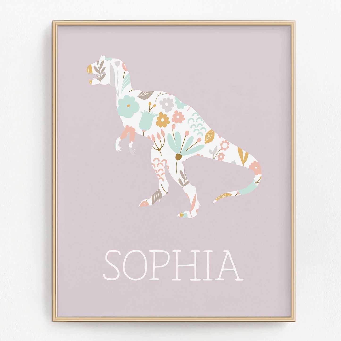 Personalized T-Rex Art Print