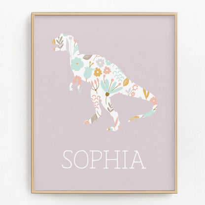 Personalized T-Rex Art Print
