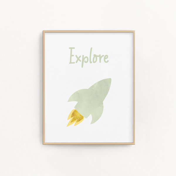 Inspirational Outer Space Art Prints (Set of 4)