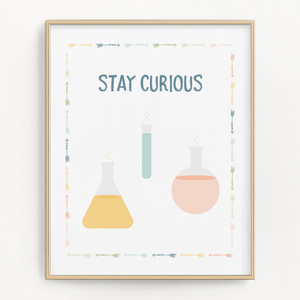 Pastel Science Art Prints (Set of 2)