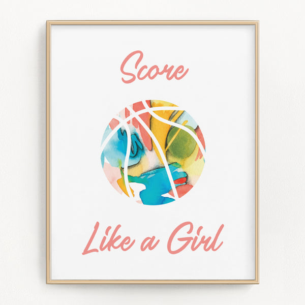 Like A Girl Sports Art Prints (Set of 4)