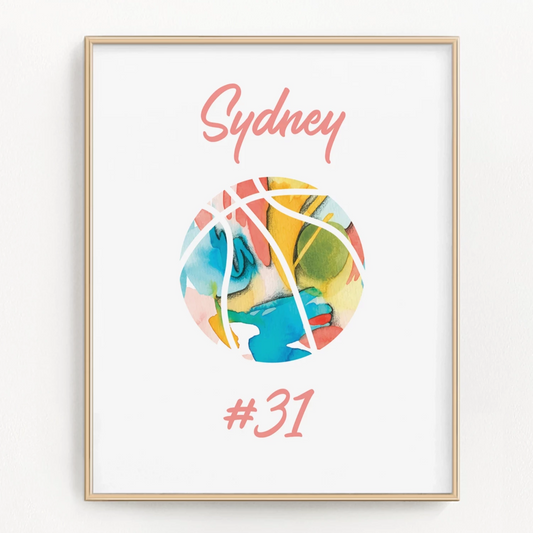 Personalized Basketball Art Print