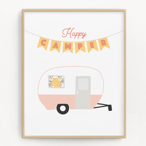 Happy Camper Art Print