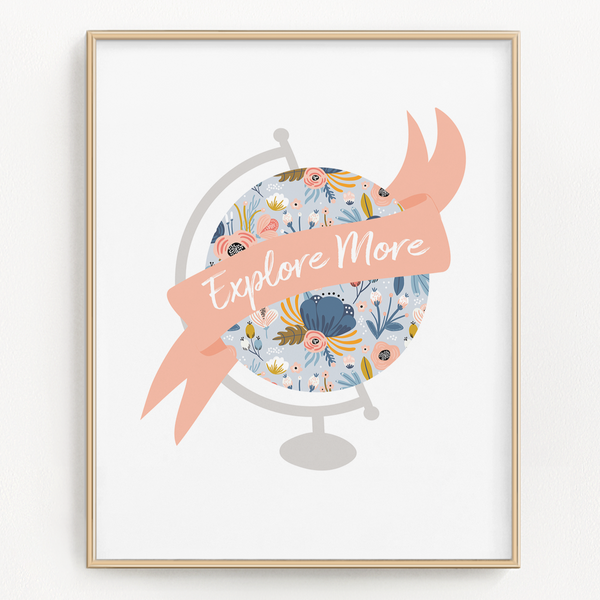 Explore More Floral Globe Art Print