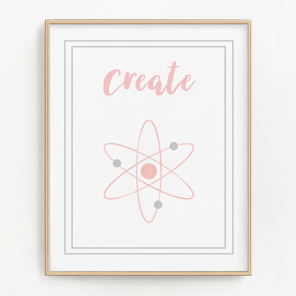 Watercolor Science Art Prints (Set of 4)