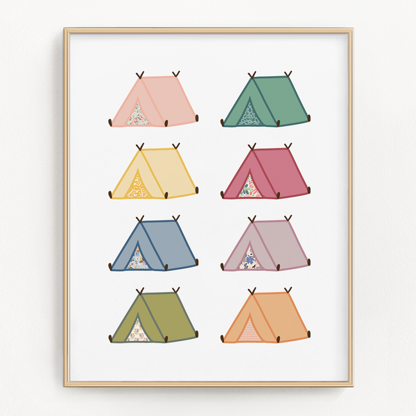Mod Camping Art Prints (Set of 2)