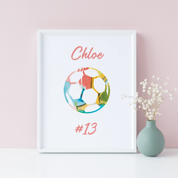 Personalized Soccer Art Print