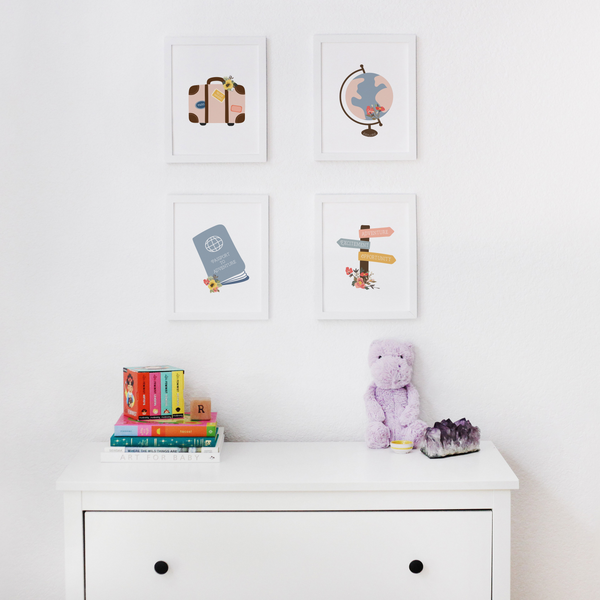 Blooming Globetrotter Art Prints (Set of 4)