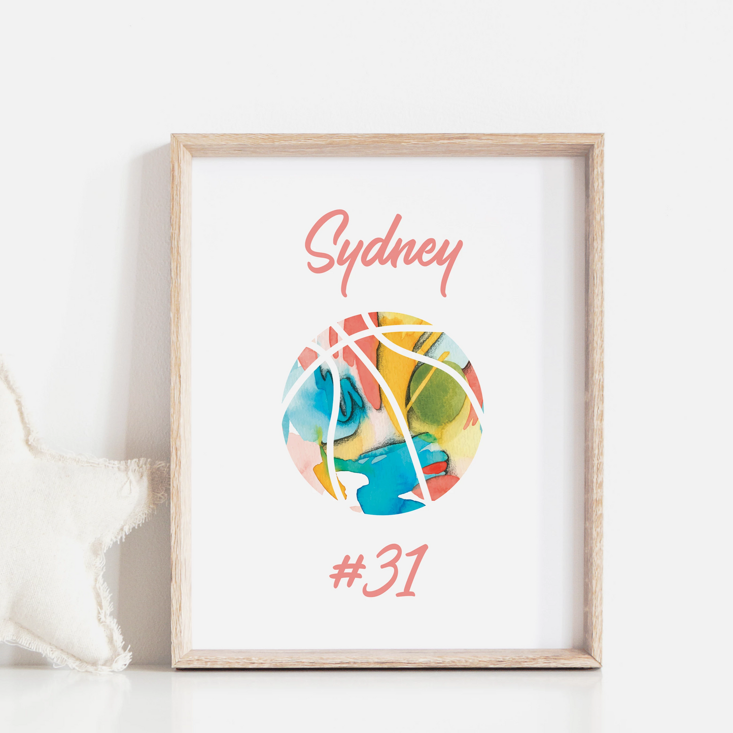Personalized Basketball Art Print