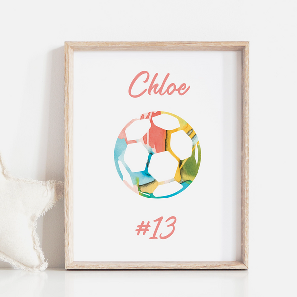 Personalized Soccer Art Print