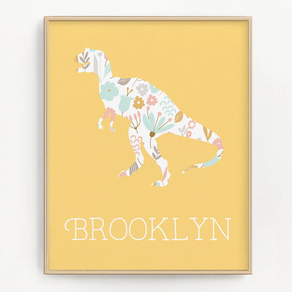 Personalized T-Rex Art Print
