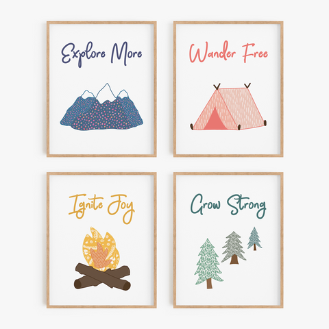 Playful Outdoors Art Prints (Set of 4)