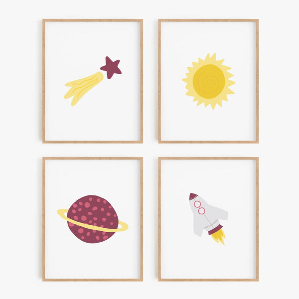 Explore the Universe Art Prints (Set of 4)