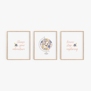 Inspirational Adventure Art Prints (Set of 3)