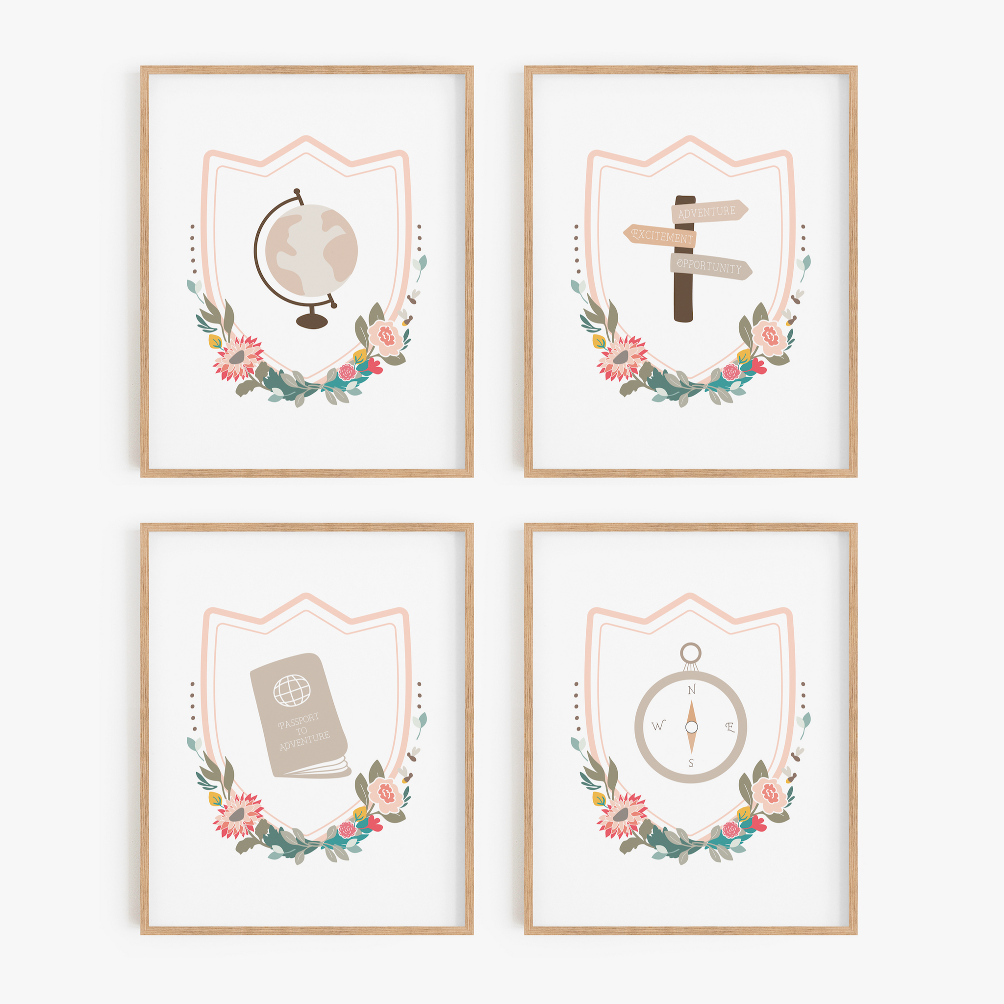Wanderlust Art Prints (Set of 4)