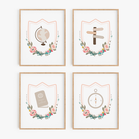 Wanderlust Art Prints (Set of 4)