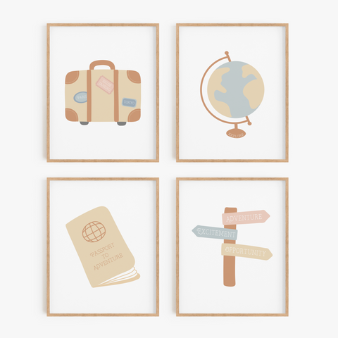 Globetrotter Art Prints (Set of 4)