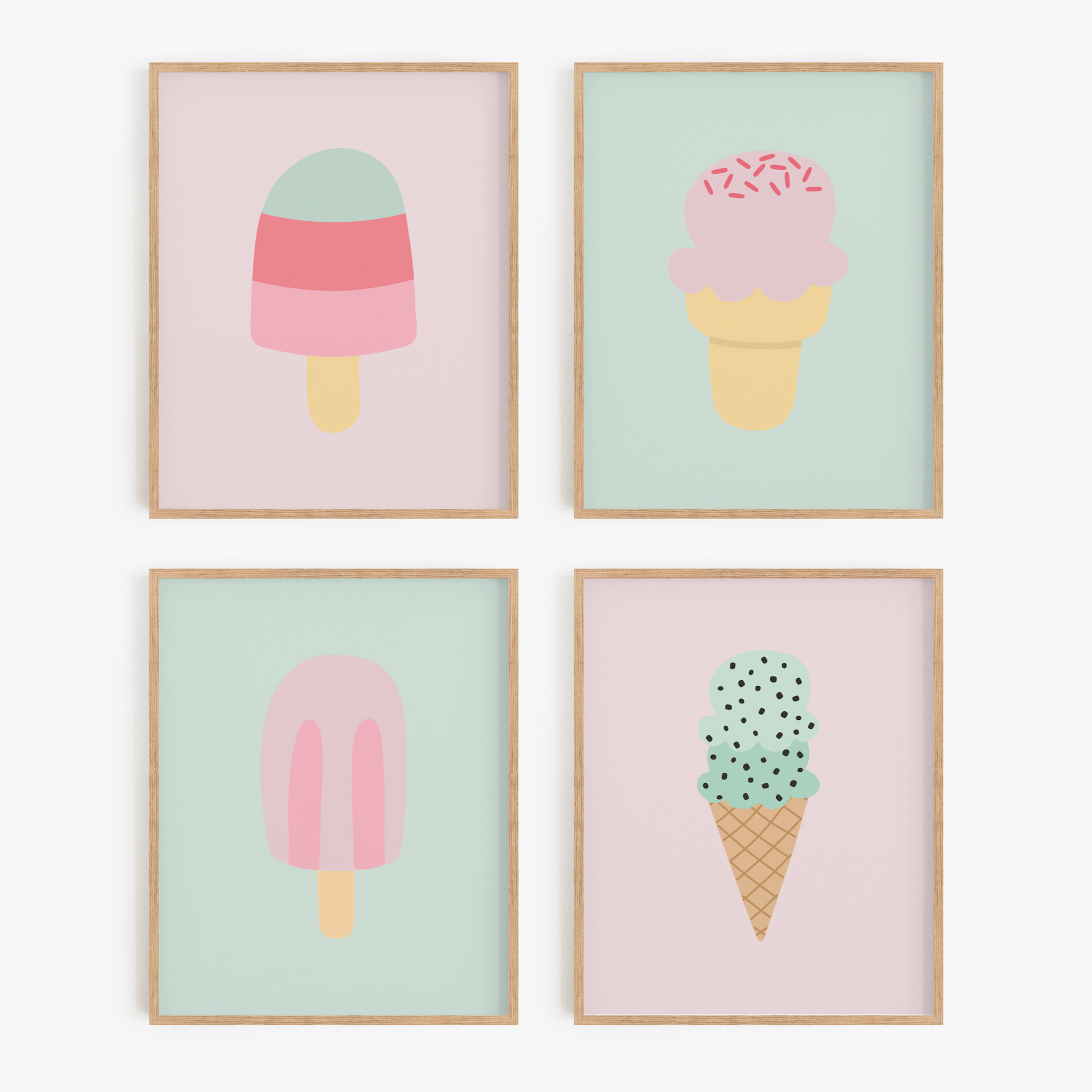 Sweet Summer Art Prints (Set of 4)