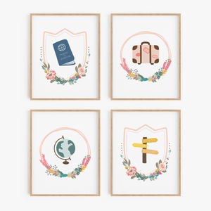 Wanderlust Art Prints (Set of 4)