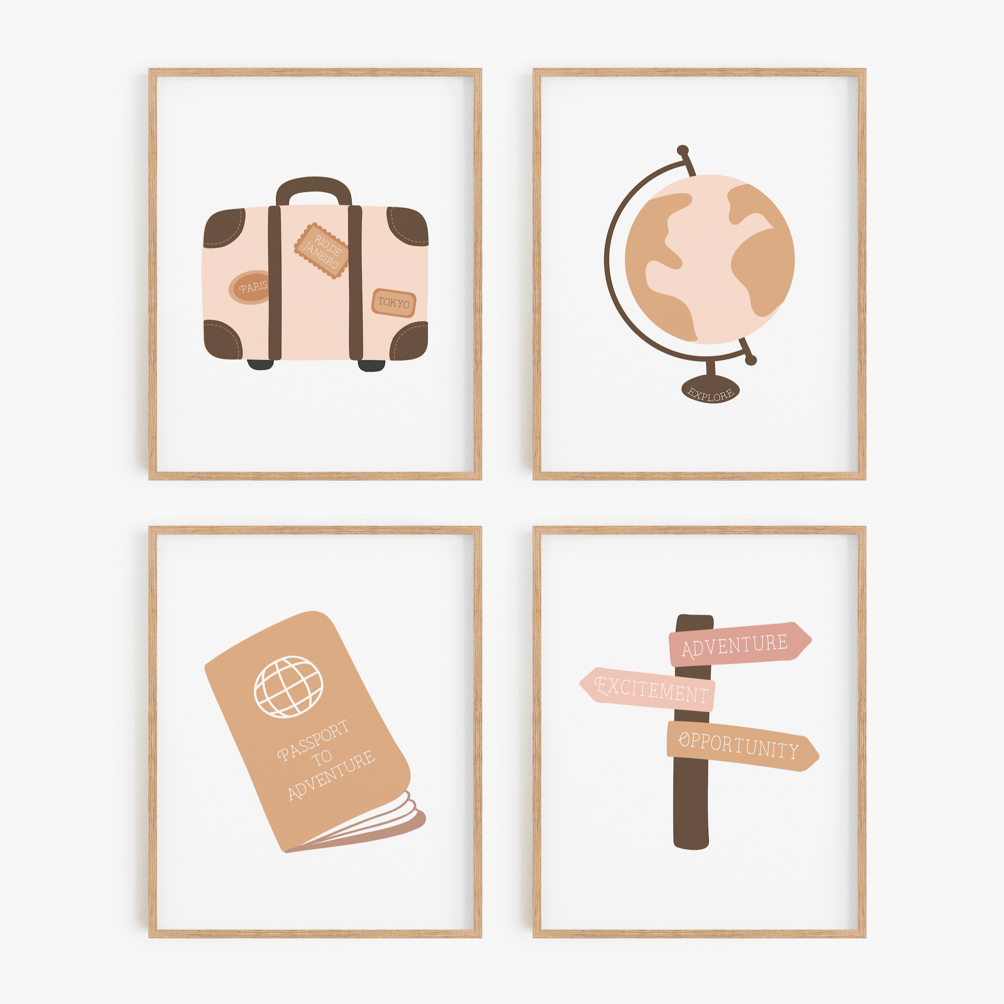 Globetrotter Art Prints (Set of 4)