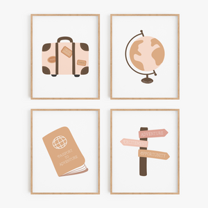 Globetrotter Art Prints (Set of 4)