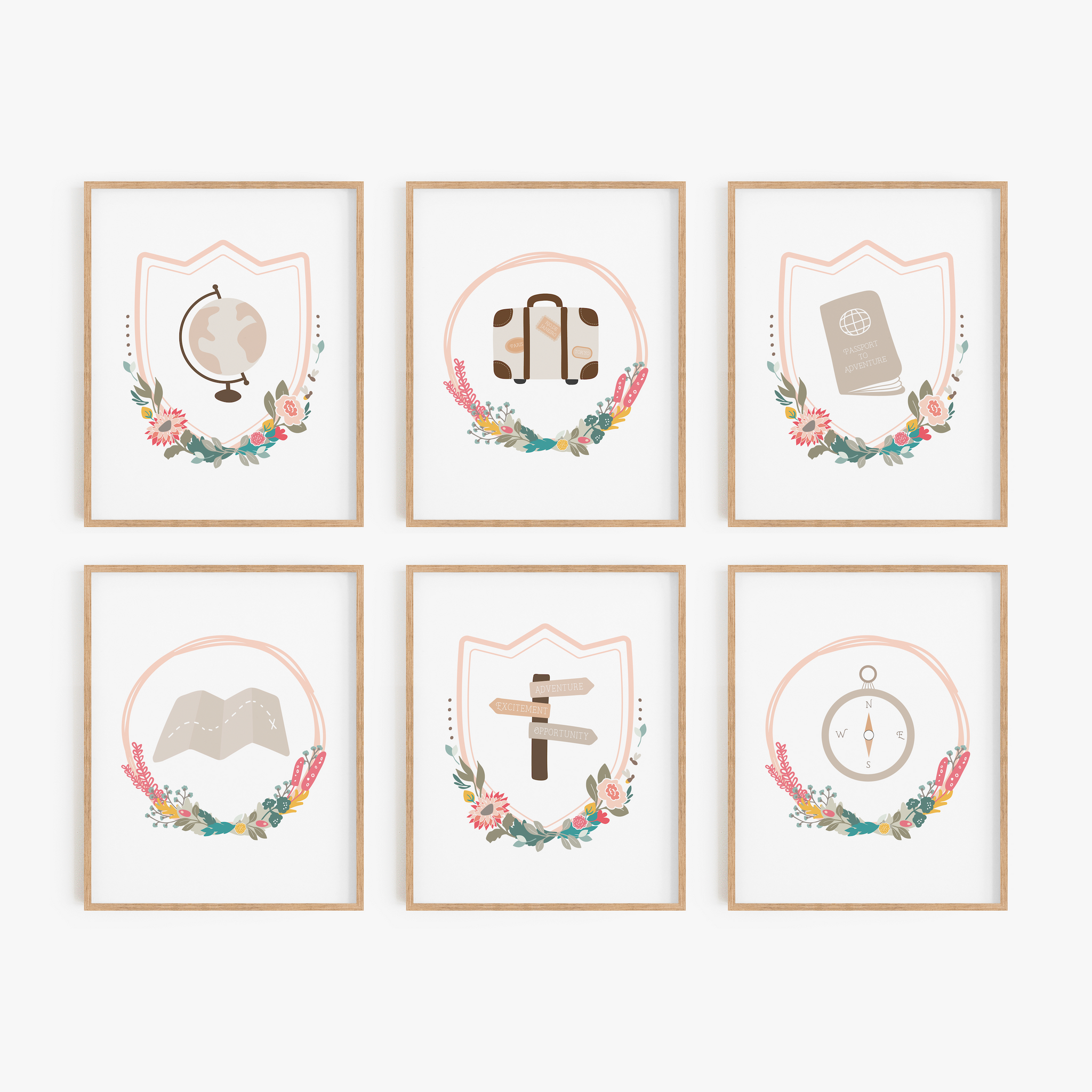 Wanderlust Art Prints (Set of 6)