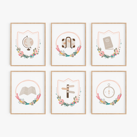 Wanderlust Art Prints (Set of 6)