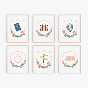 Wanderlust Art Prints (Set of 6)